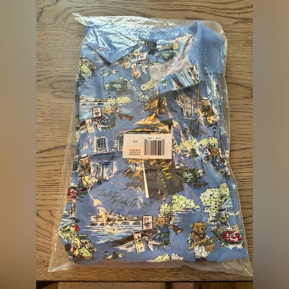 NWT Polo Ralph Lauren Paris Blue Polo Bear, XXL, Classic Fit - Picture 1 of 7